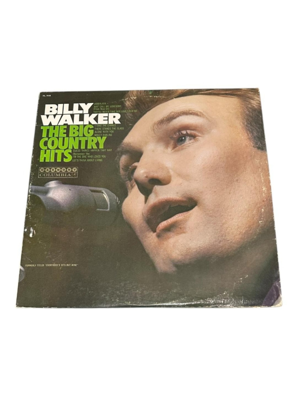 Vintage Billy Walker Vinyl LP The Big Country Hits Harmony Country Black Canada